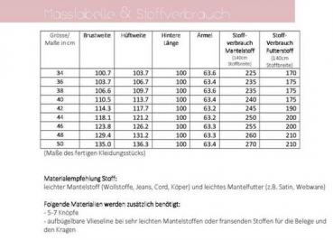 Papierschnittmuster - Mantel Capa No.27 - Damen- Lillesol & Pelle